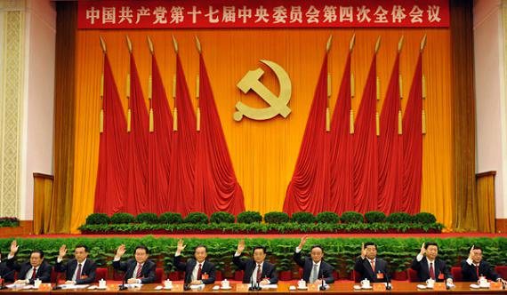 這是胡錦濤、吳邦國(guó)、溫家寶、賈慶林、李長(zhǎng)春、習(xí)近平、李克強(qiáng)、賀國(guó)強(qiáng)、周永康在主席臺(tái)上。新華社記者黃敬文攝